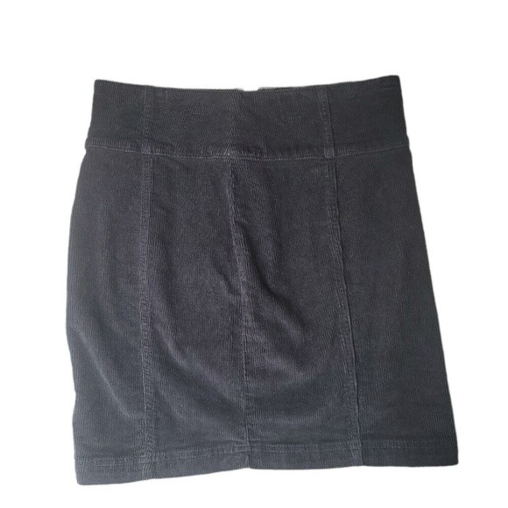 SO Black Corduroy Skirt High Waist Front Slit Juniors Size 5/27W